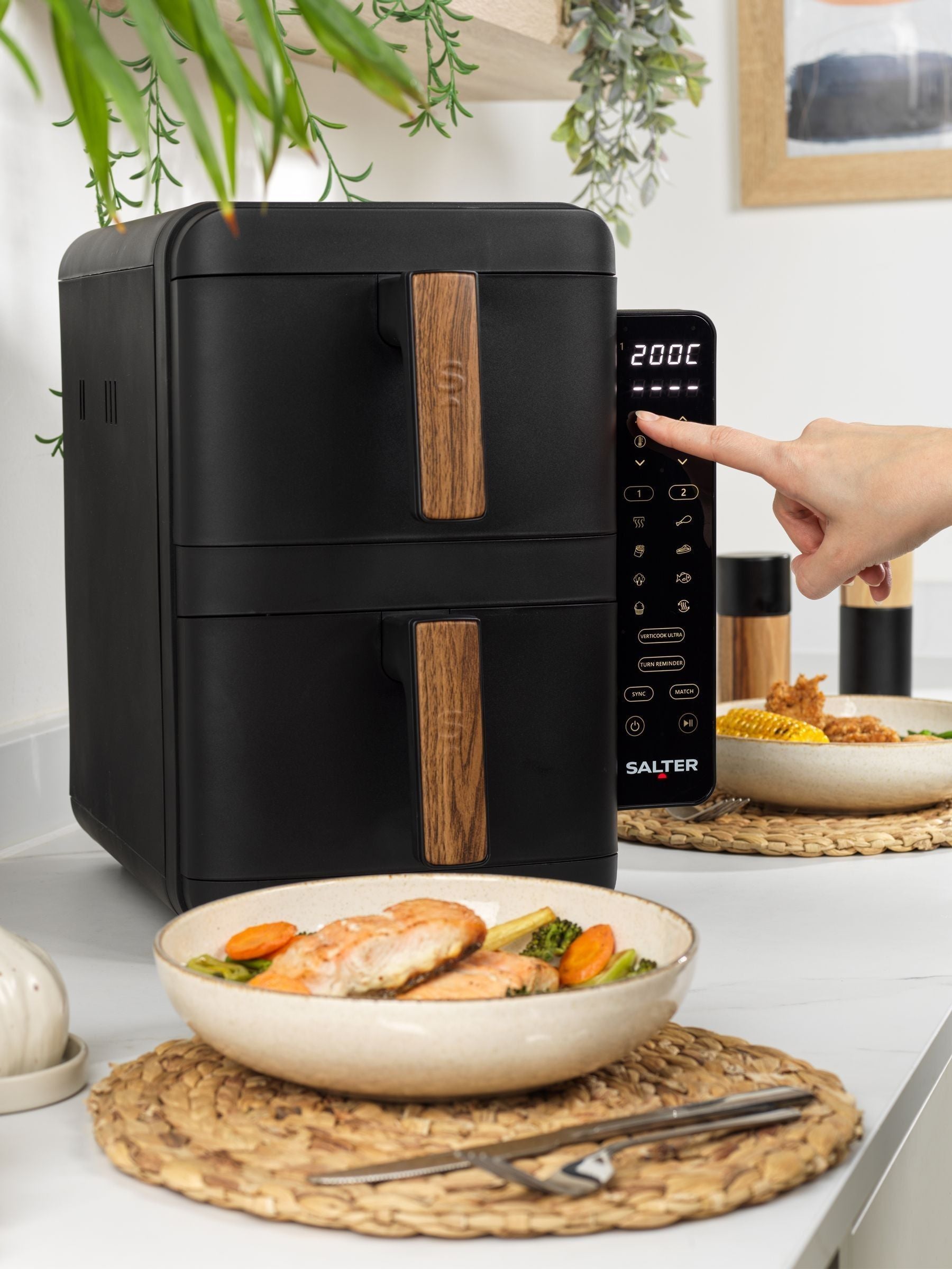 Salter stackable air fryer 9L black, UK version