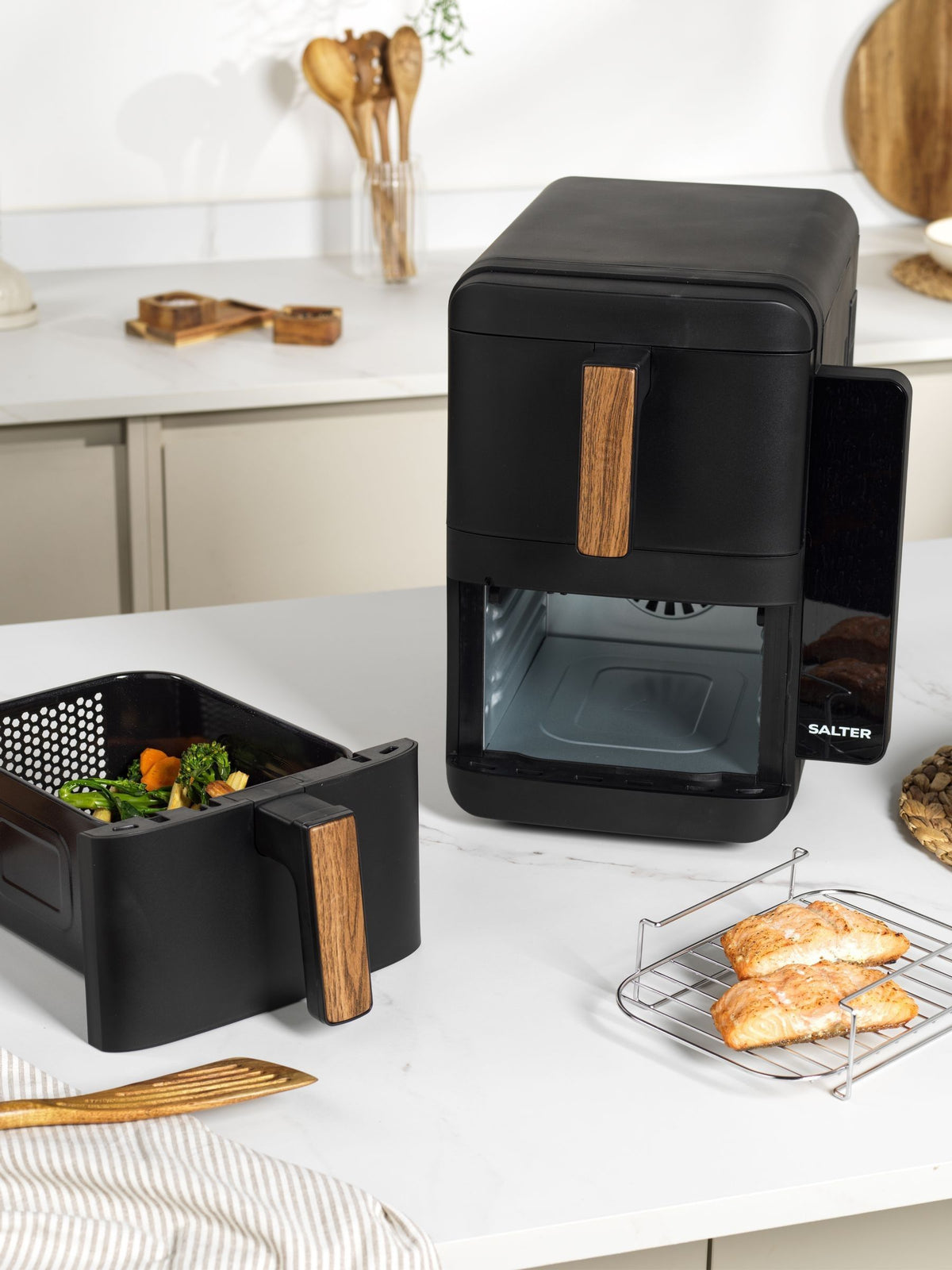 Salter stackable air fryer 9L black, UK version