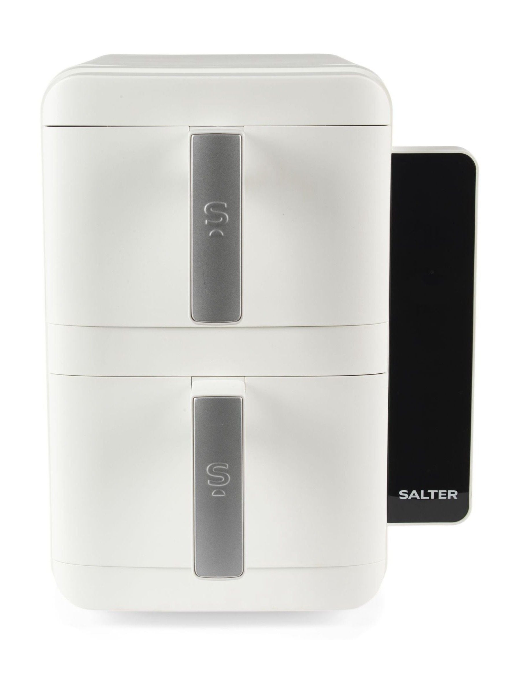 Salter white stackable air fryer 9L dual basket, imported from the UK