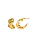 Orelia London gold tone interlocking twist hoop earrings (British brand)
