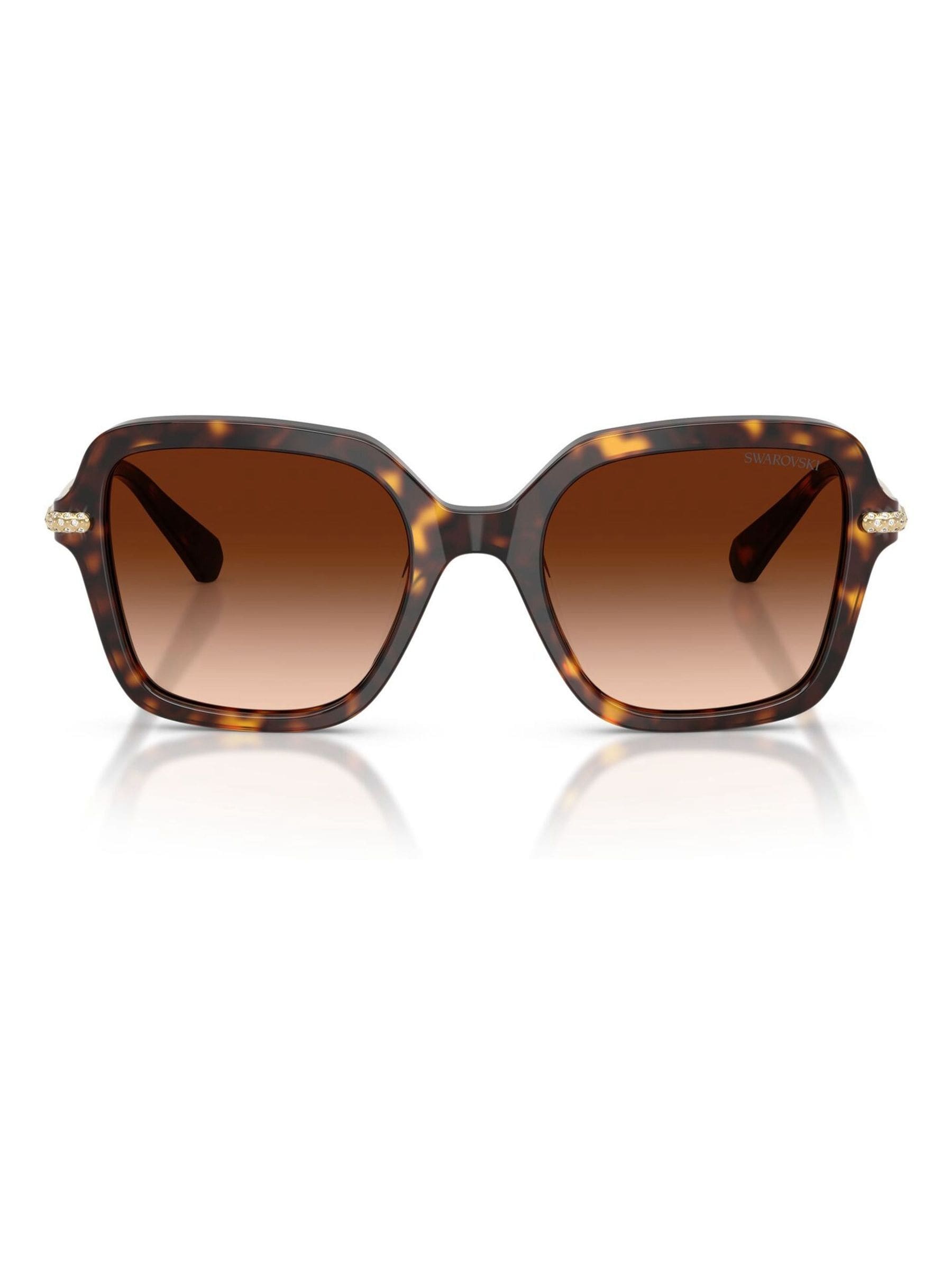 Swarovski Irregular sunglasses Havana frame brown gradient lenses, UK version