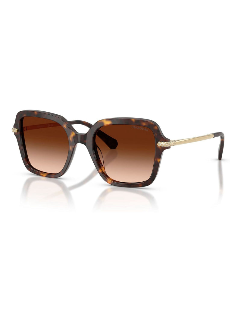 Swarovski Irregular sunglasses Havana frame brown gradient lenses, UK version