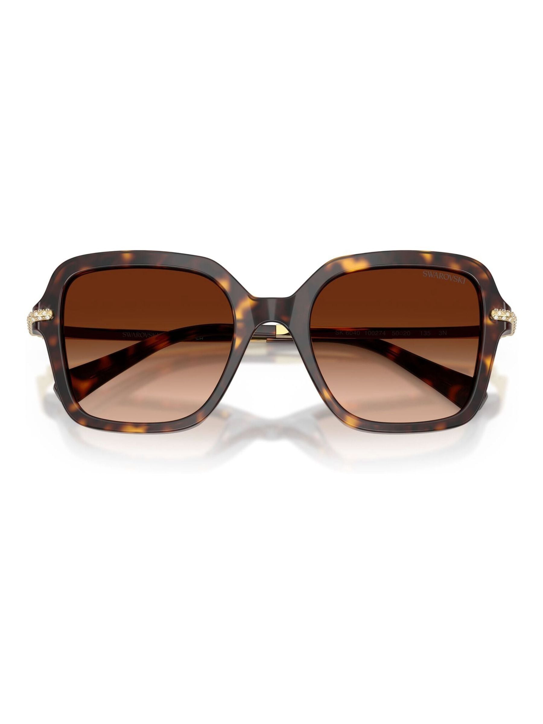 Swarovski Irregular sunglasses Havana frame brown gradient lenses, UK version