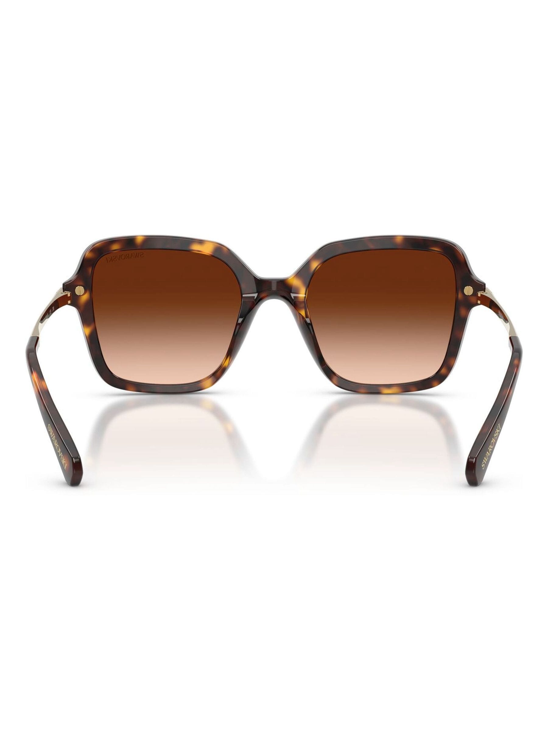 Swarovski Irregular sunglasses Havana frame brown gradient lenses, UK version