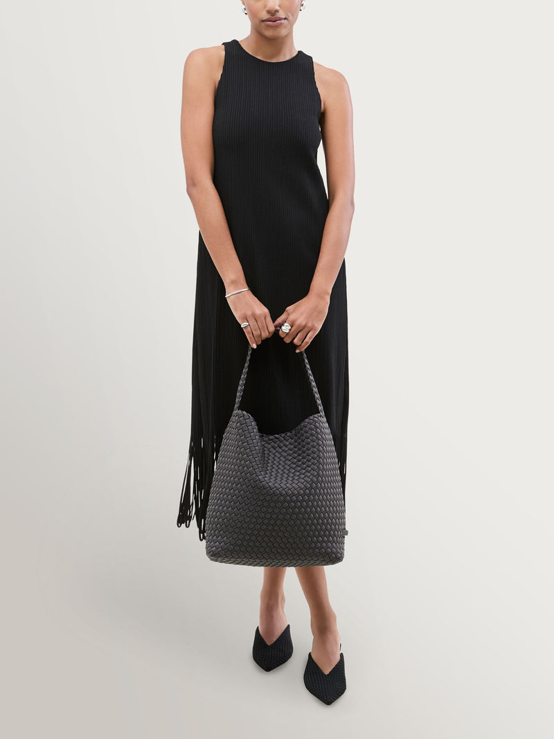 NAGHEDI Black Medium Nomad Hobo Bag