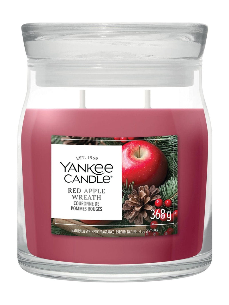 Yankee Candle Red Apple Wreath Signature Medium Jar Boxed Candle