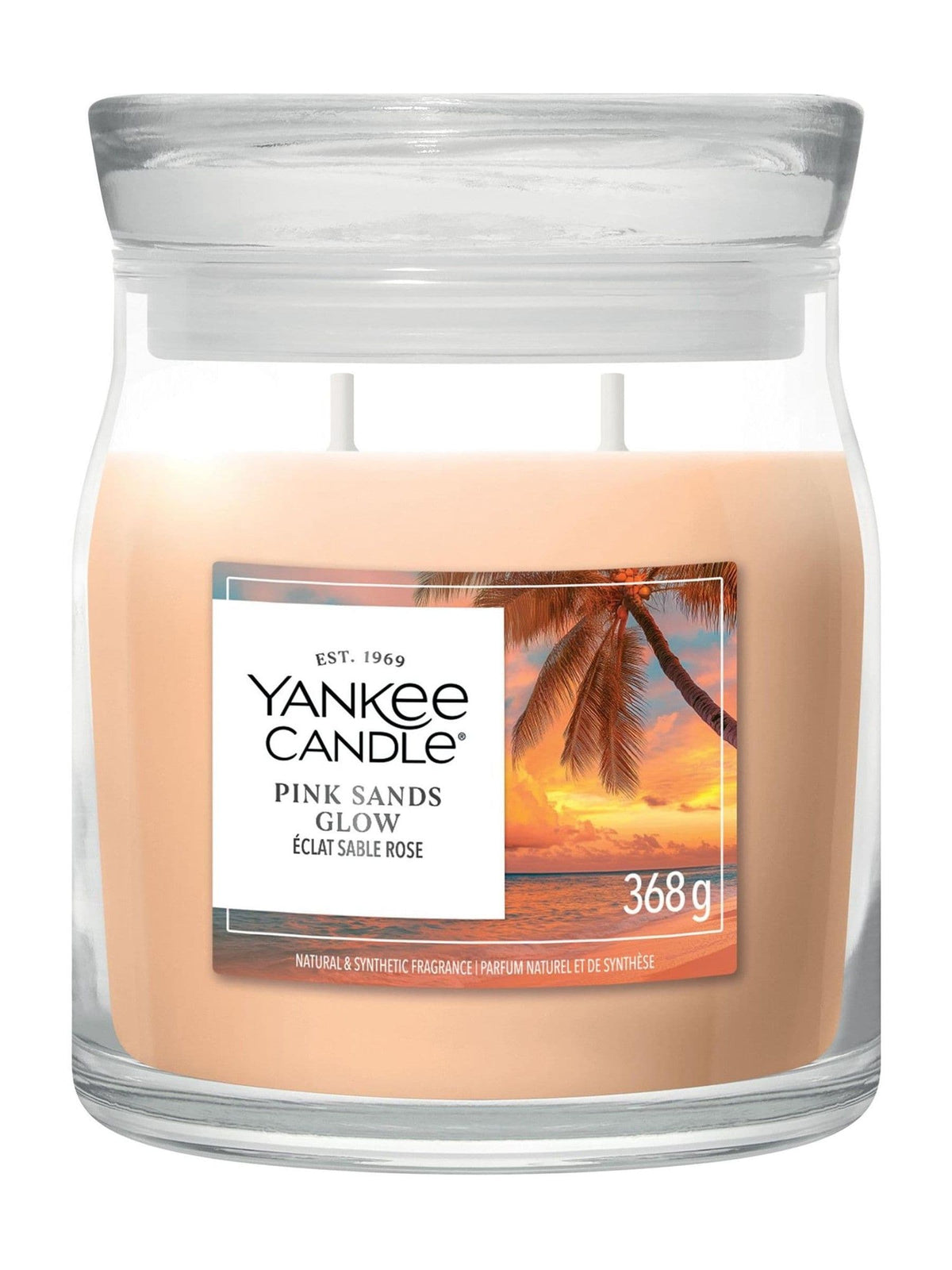 Yankee Candle Pink Sands Glow Signature large jar candle, imported from the UK