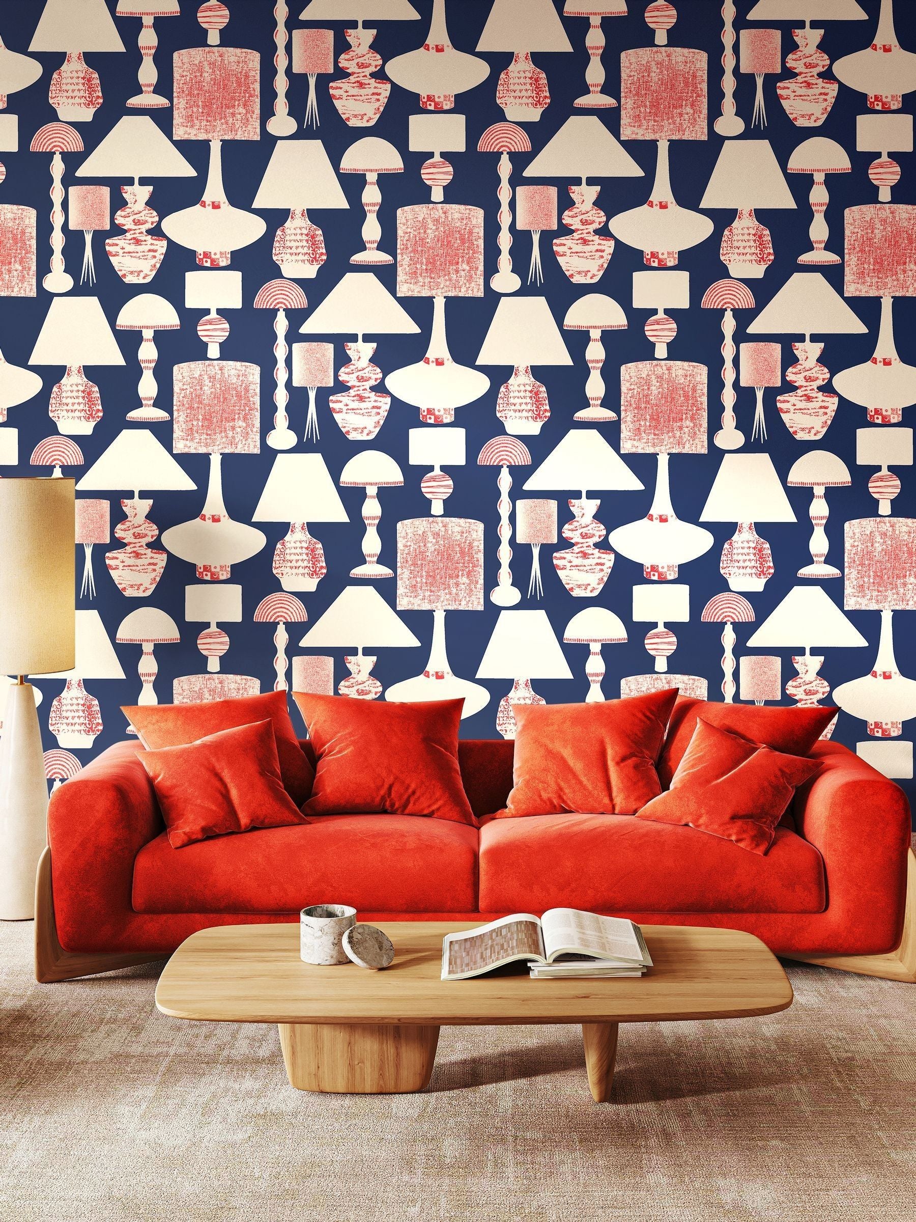 Ohpopsi wallpaper Ash Duck Egg Boogie Lights 10m - British product