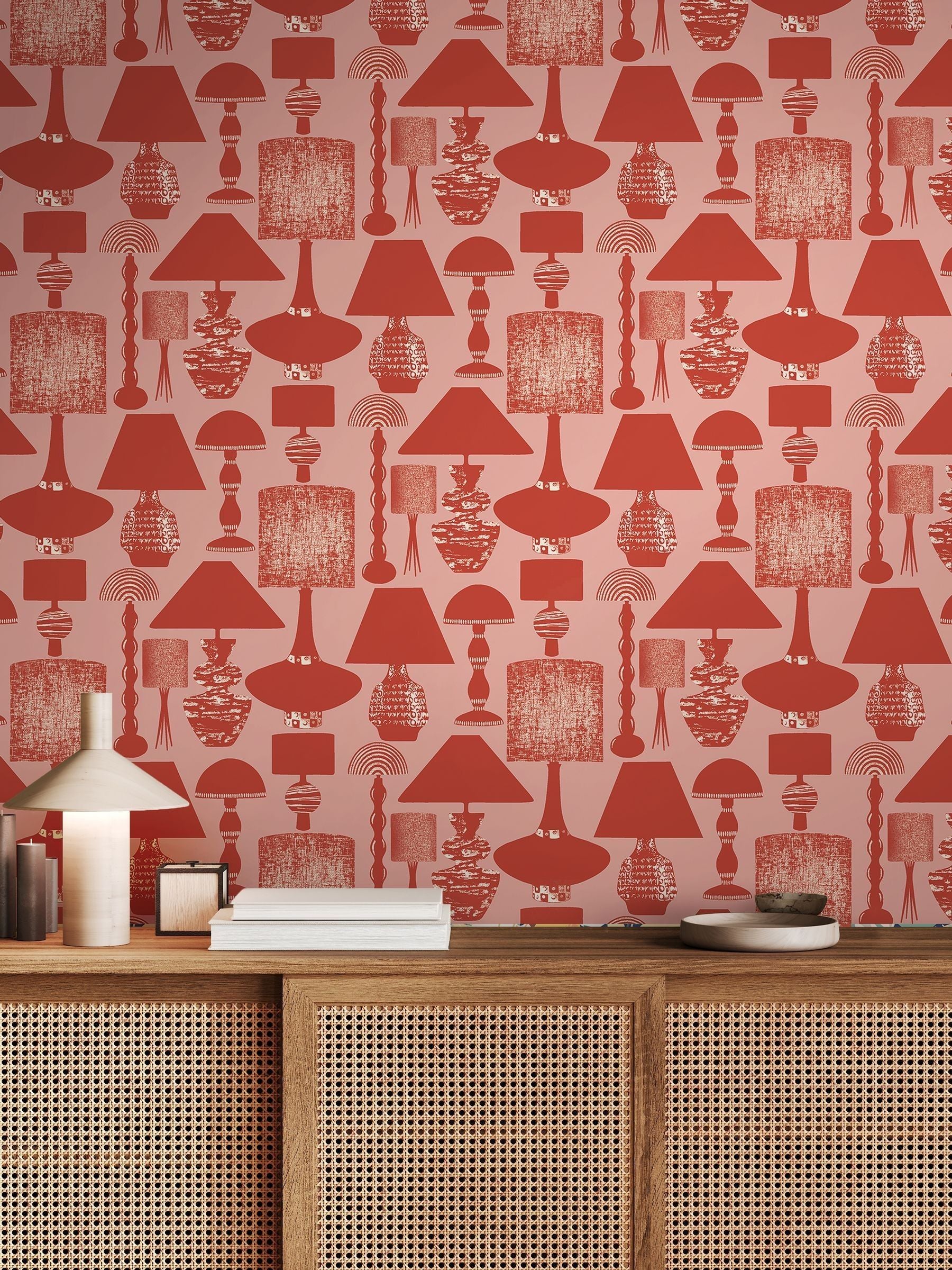 Ohpopsi Boogie Lights Ash Duck Egg Wallpaper 10m