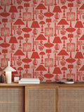 Ohpopsi Boogie Lights Ash Duck Egg Wallpaper 10m