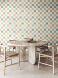 Ohpopsi Marmalade Mix Disco Check Wallpaper 10M