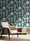 Ohpopsi wallpaper Ash Duck Egg Boogie Lights 10m - British product
