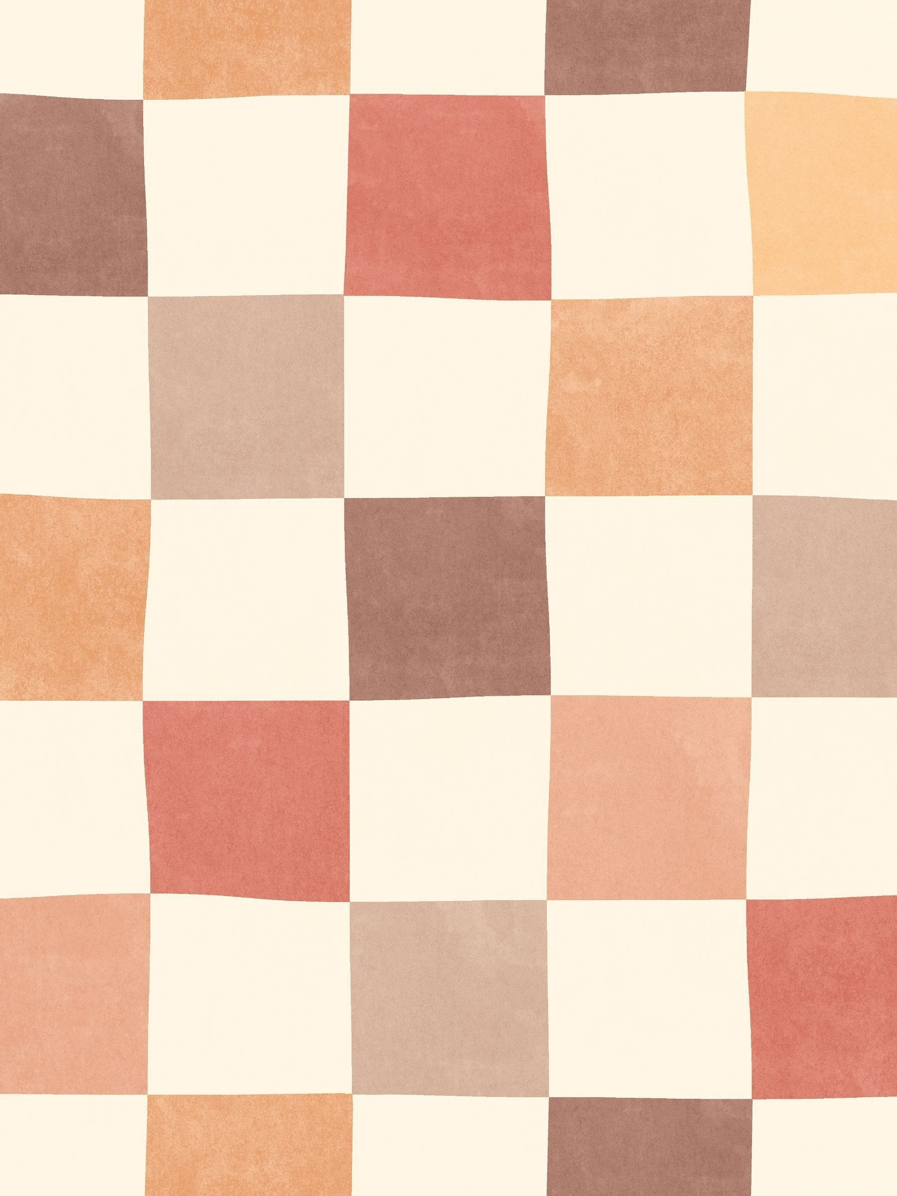 Ohpopsi Marmalade Mix Disco Check wallpaper 10m (British brand)