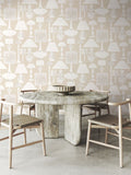 Ohpopsi Boogie Lights Ash Duck Egg Wallpaper 10m