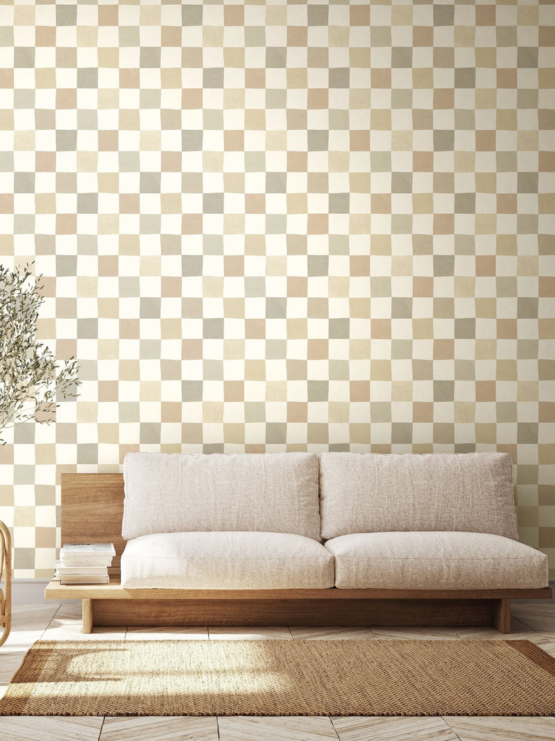 Ohpopsi Marmalade Mix Disco Check Wallpaper 10M