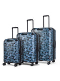 Rock Luggage Blue Alpine Suitcases Set 3 Piece