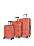 Rock Luggage Orange Maya Suitcases Set 3 Piece