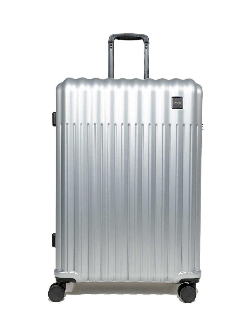 Rock Luna large suitcase silver ABS hard shell (British brand)