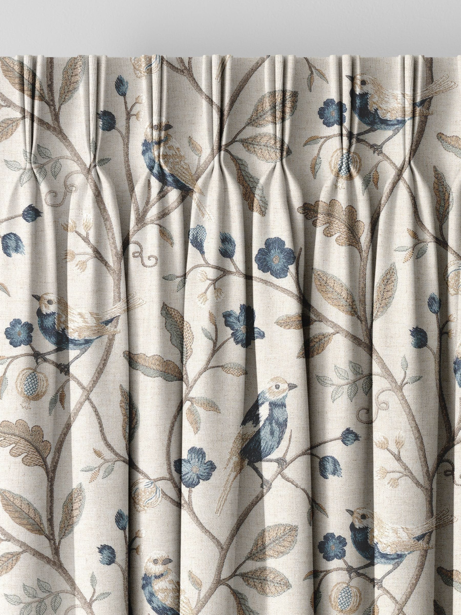 Blue Luxe Blue Bird made-to-measure curtains (British brand)