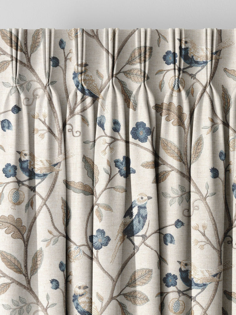 Blue Luxe Blue Bird made-to-measure curtains (British brand)