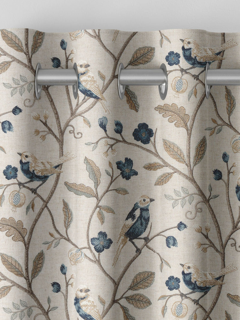 Blue Luxe Blue Bird made-to-measure curtains (British brand)