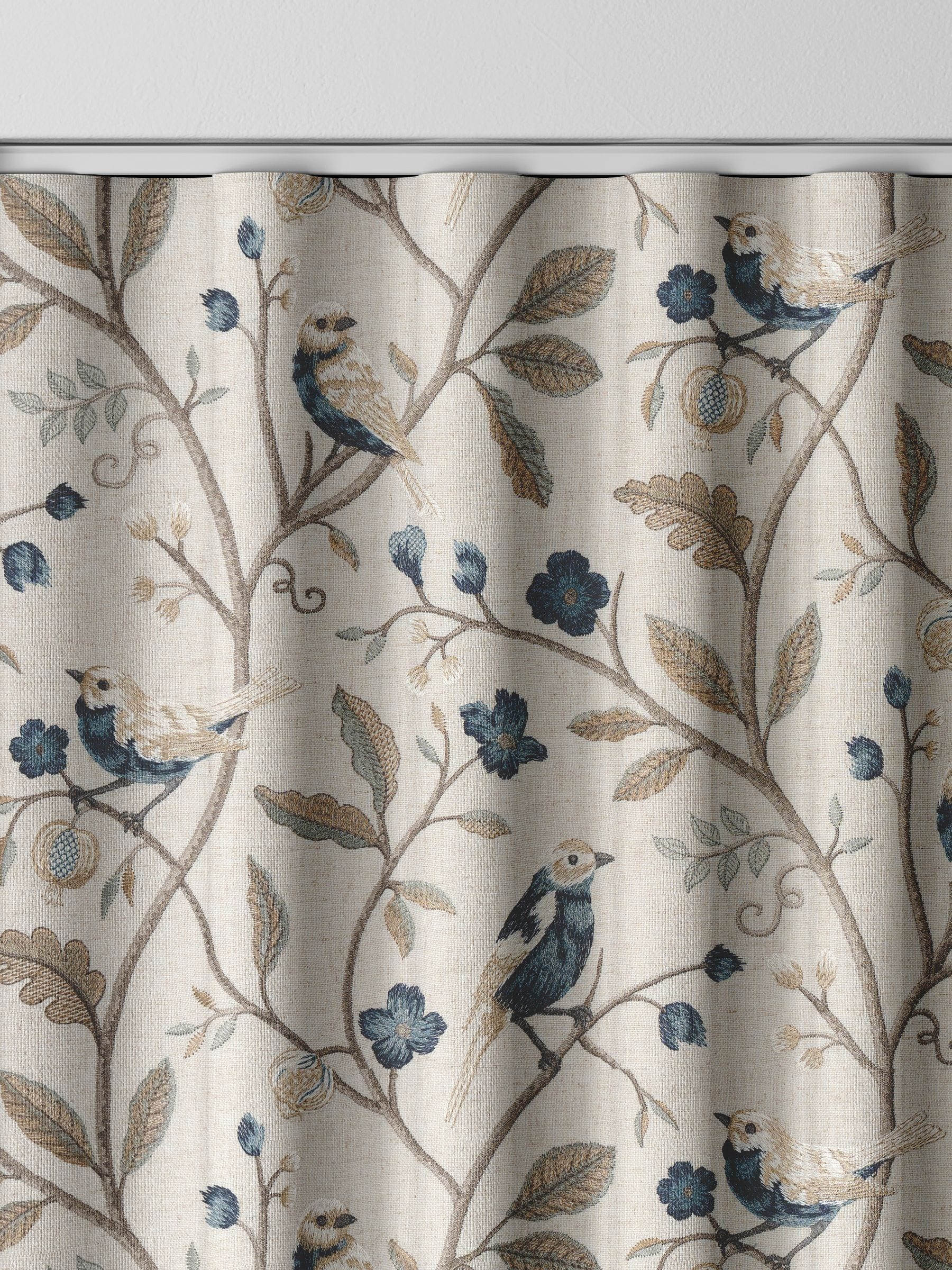 Blue Luxe Blue Bird made-to-measure curtains (British brand)