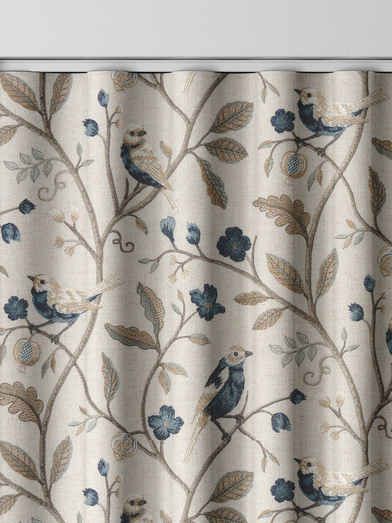 Blue Luxe Blue Bird made-to-measure curtains (British brand)