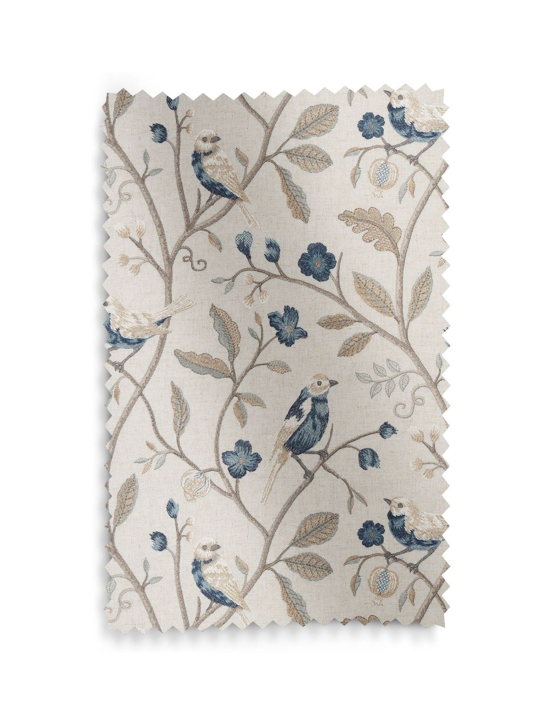 Blue Luxe Blue Bird made-to-measure curtains (British brand)