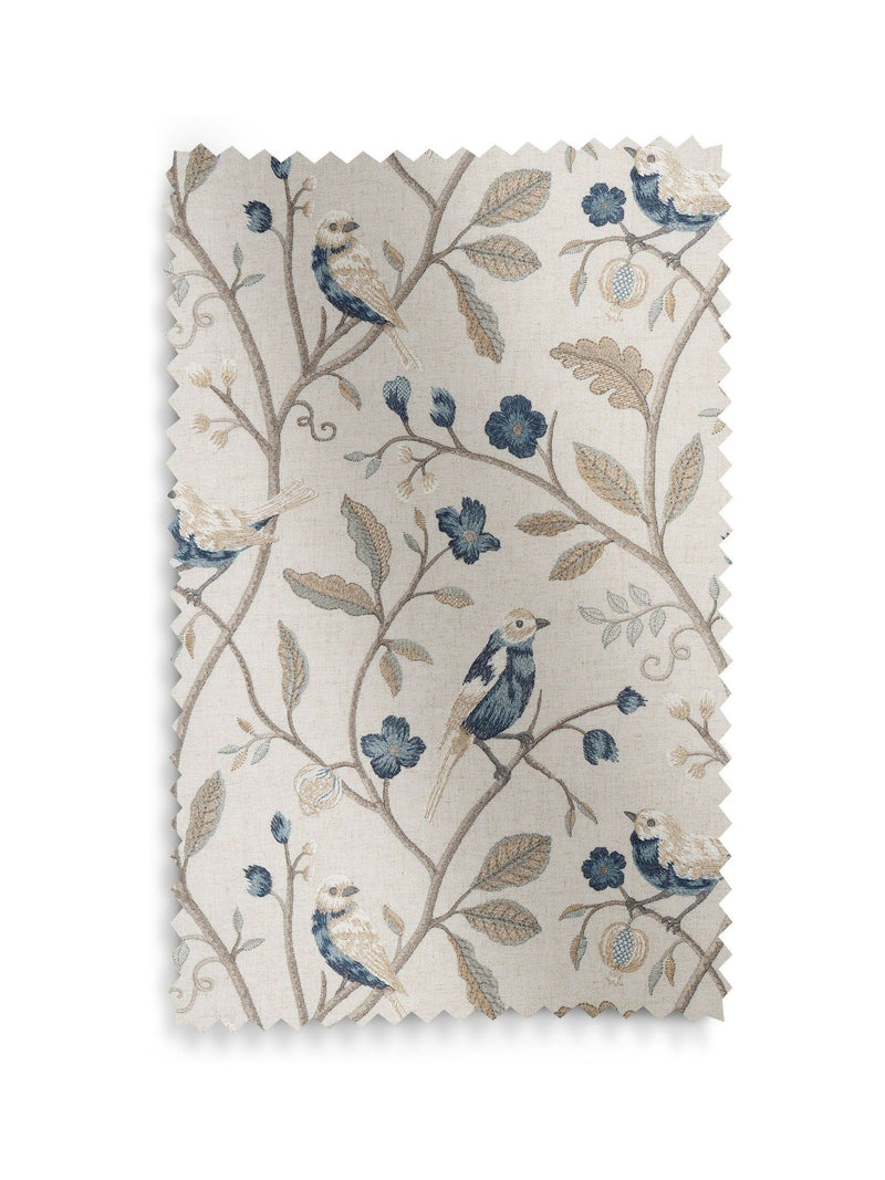 Blue Luxe Blue Bird made-to-measure curtains (British brand)