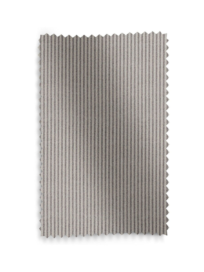 Charcoal grey woven roman blind with brushed stripes, UK version