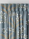 Blue Luxe blue floral made to measure curtains, imported from the UK