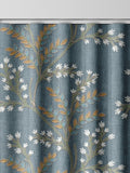 Blue Luxe blue floral made to measure curtains, imported from the UK
