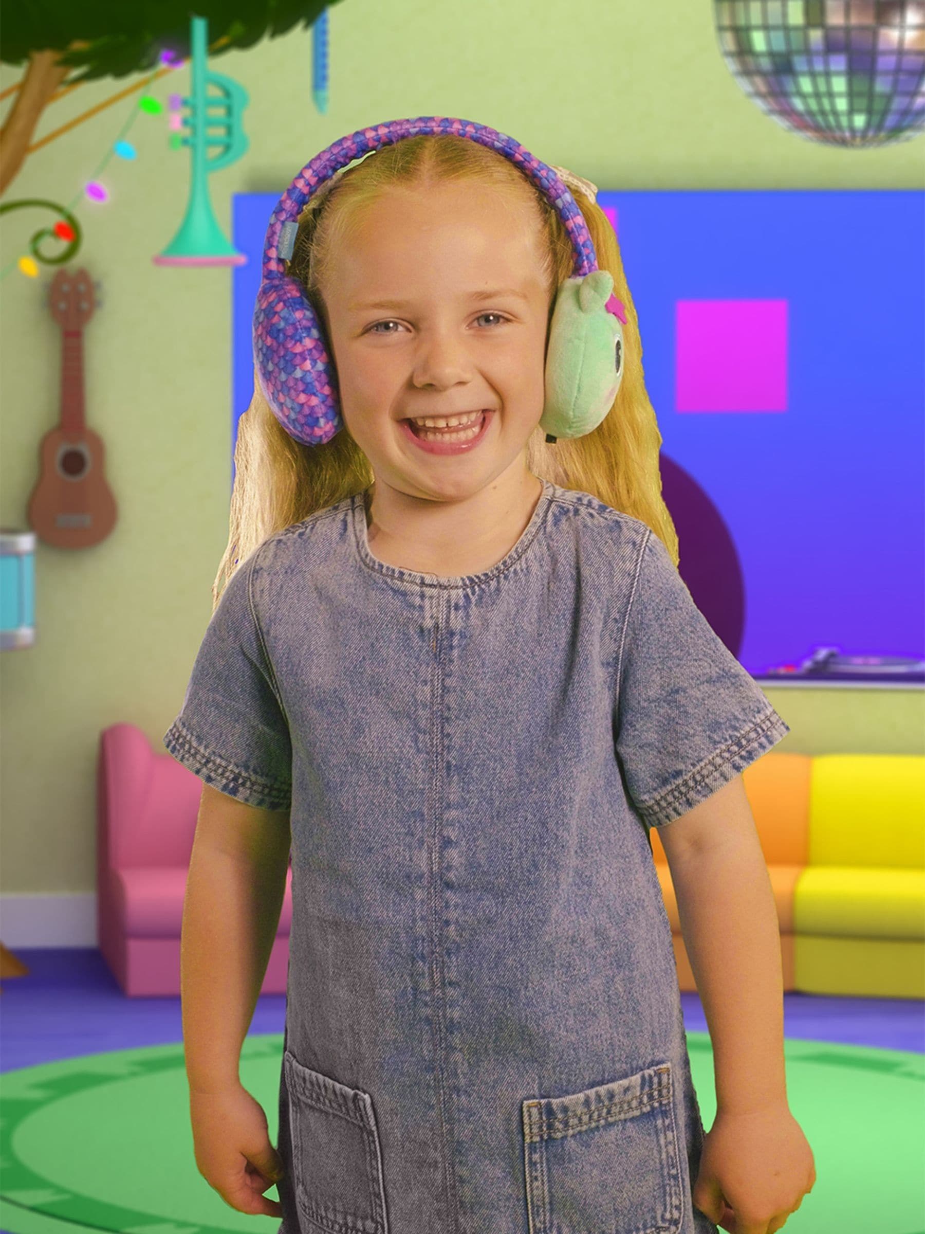 Gabby's Dollhouse Mercat headphones blue - British product