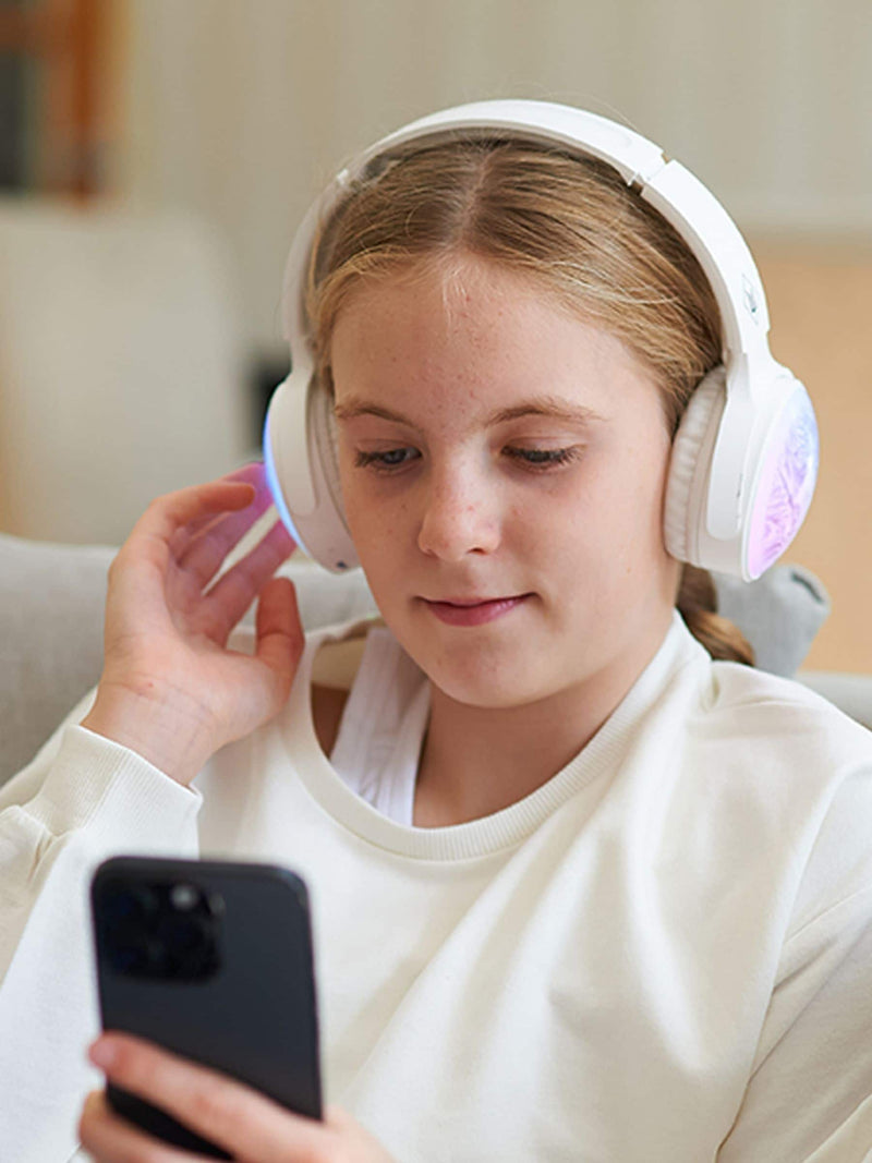 Wicked white light-up Bluetooth headphones, imported from the UK