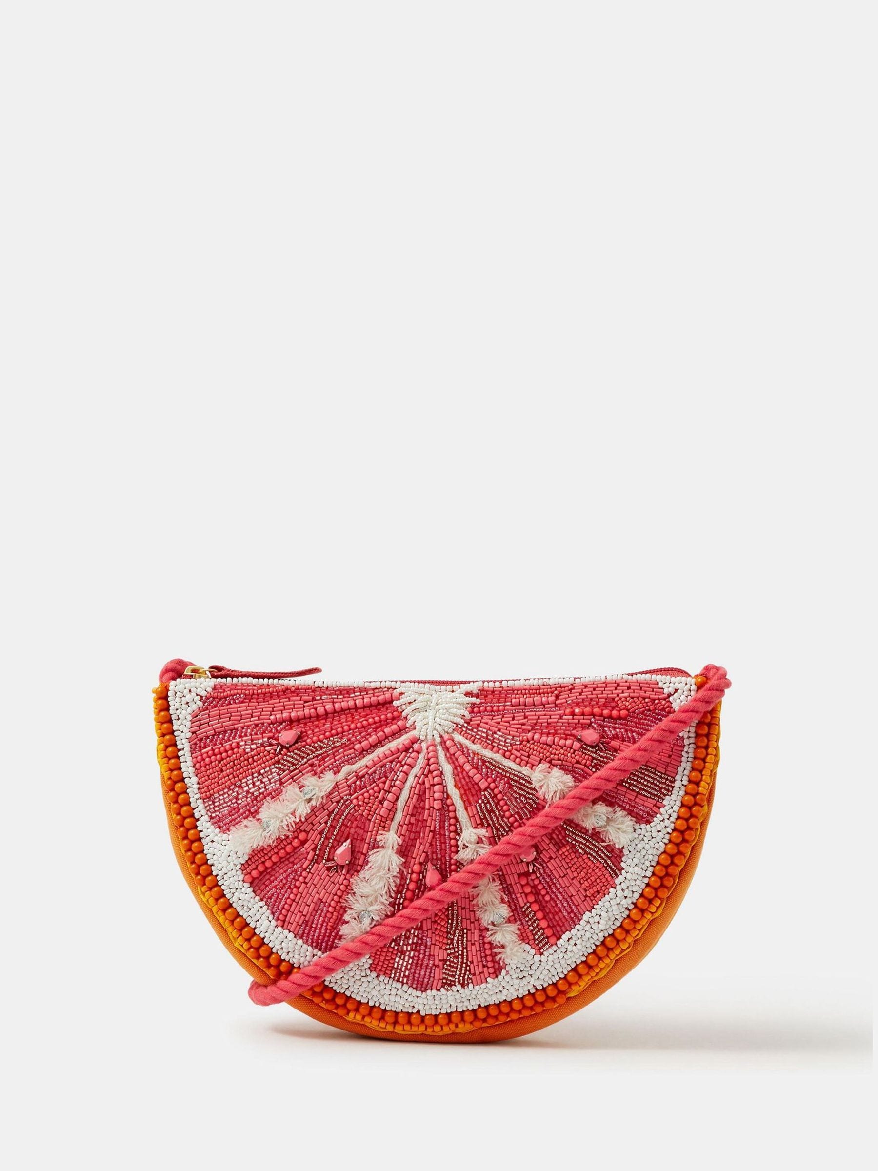 Accessorize orange beaded grapefruit crossbody bag, UK version