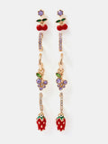 Accessorize gold cherry stud and hoop earrings 5-pack, imported from the UK