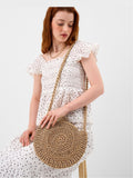 Accessorize gold metallic shell macramé crossbody bag (British brand)