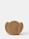 Accessorize gold metallic shell macramé crossbody bag (British brand)