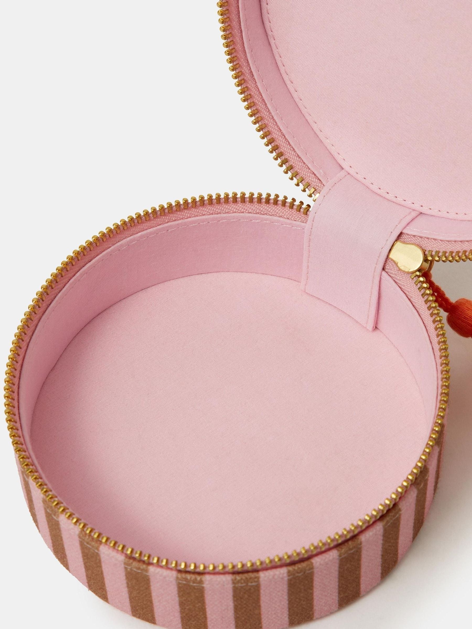 Accessorize pink butterfly stripe travel jewellery box, UK version