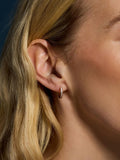 Accessorize 14ct gold-plated pavé huggie hoop earrings (British brand)
