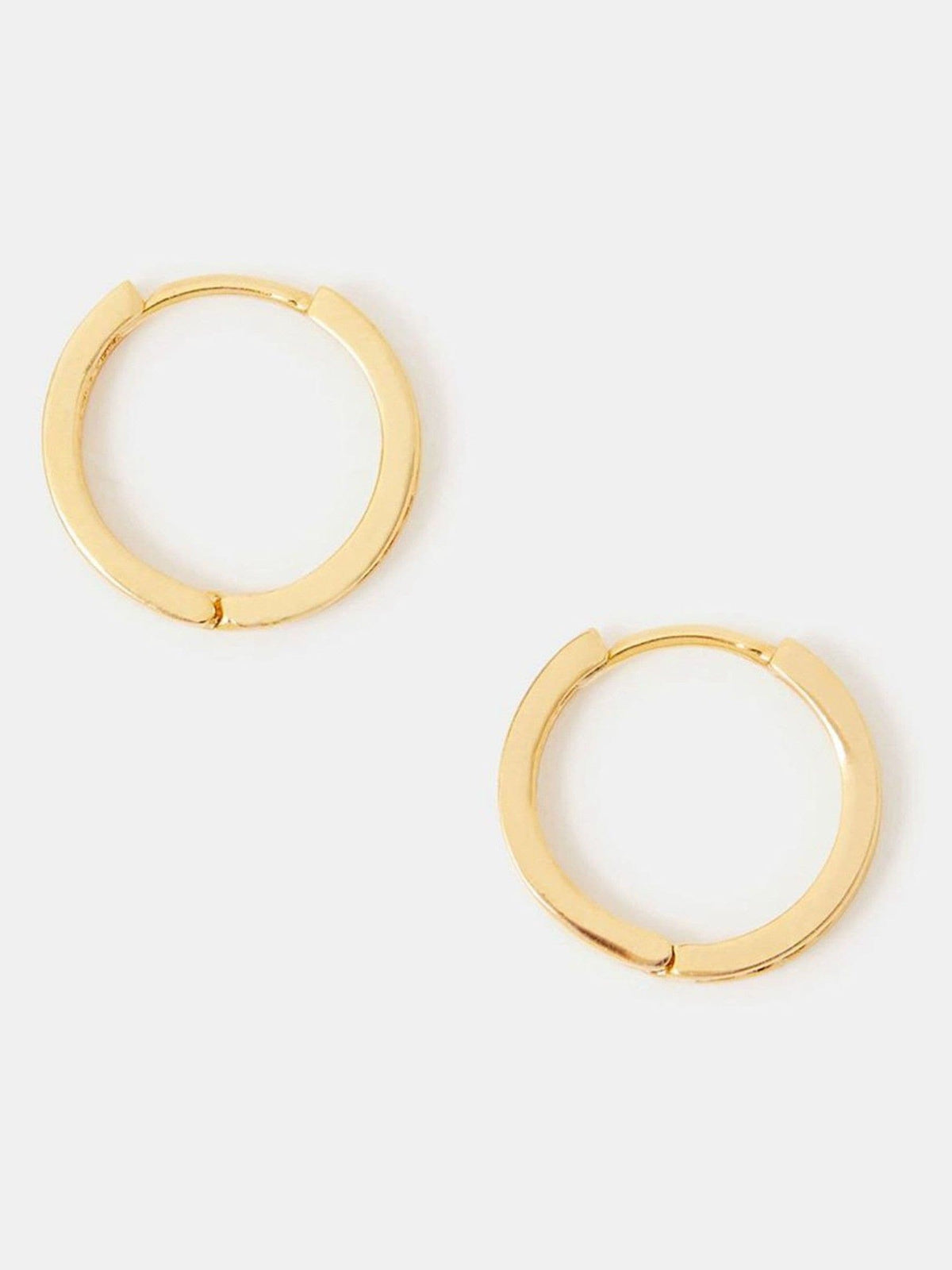 Accessorize 14ct gold-plated pavé huggie hoop earrings (British brand)