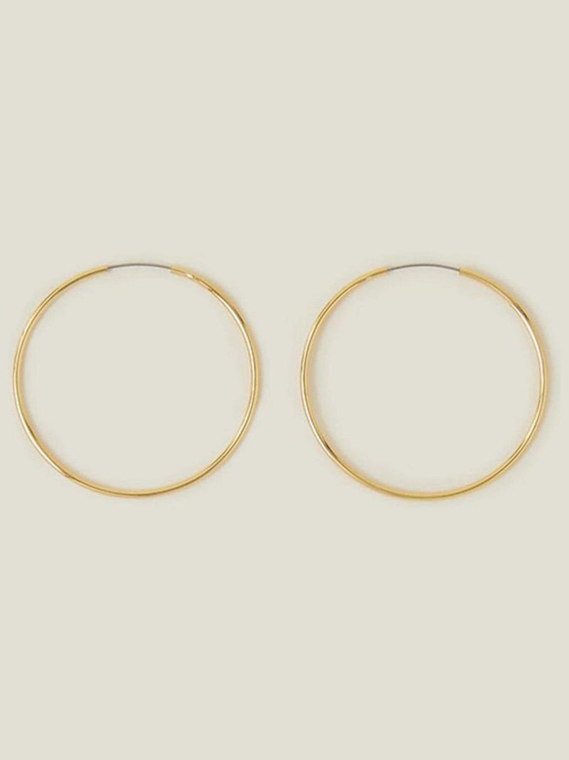 Accessorize 14ct gold-plated thin hoop earrings, UK version