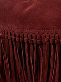 Accessorize red fringe suede shoulder bag, imported from the UK