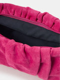 Accessorize pink ruched faux suede clutch bag (British brand)