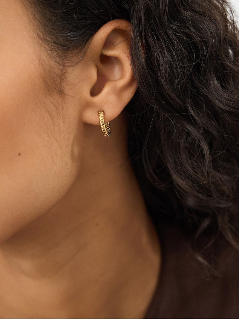 Accessorize gold tone hoop earrings 3-pack, imported from the UK