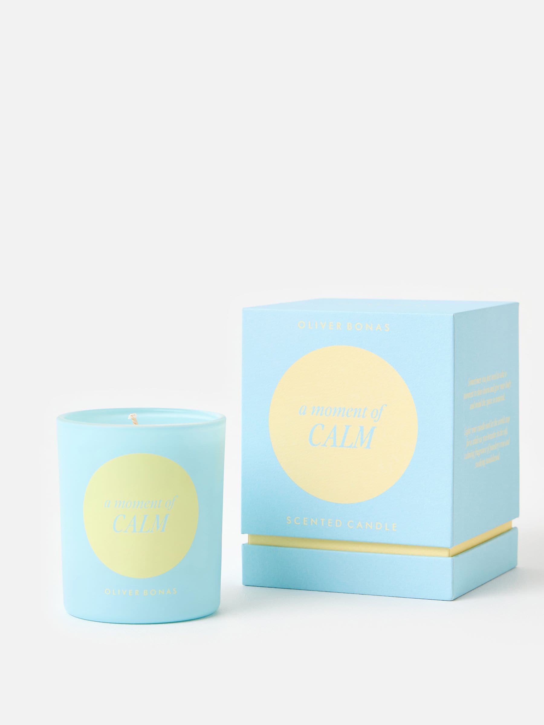 Oliver Bonas A Moment of Calm Sandalwood Scented Candle 9cm, UK version