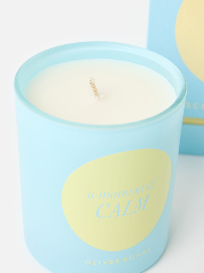 Oliver Bonas A Moment of Calm Sandalwood Scented Candle 9cm, UK version