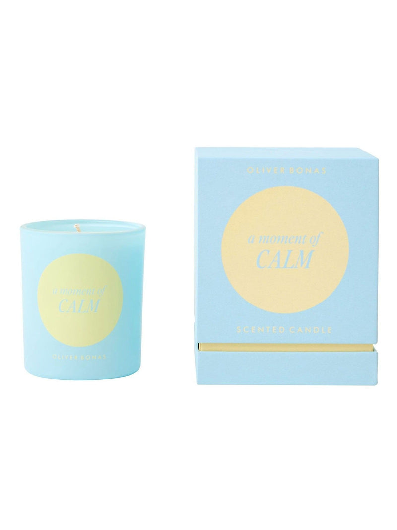 Oliver Bonas A Moment of Calm Sandalwood Scented Candle 9cm, UK version