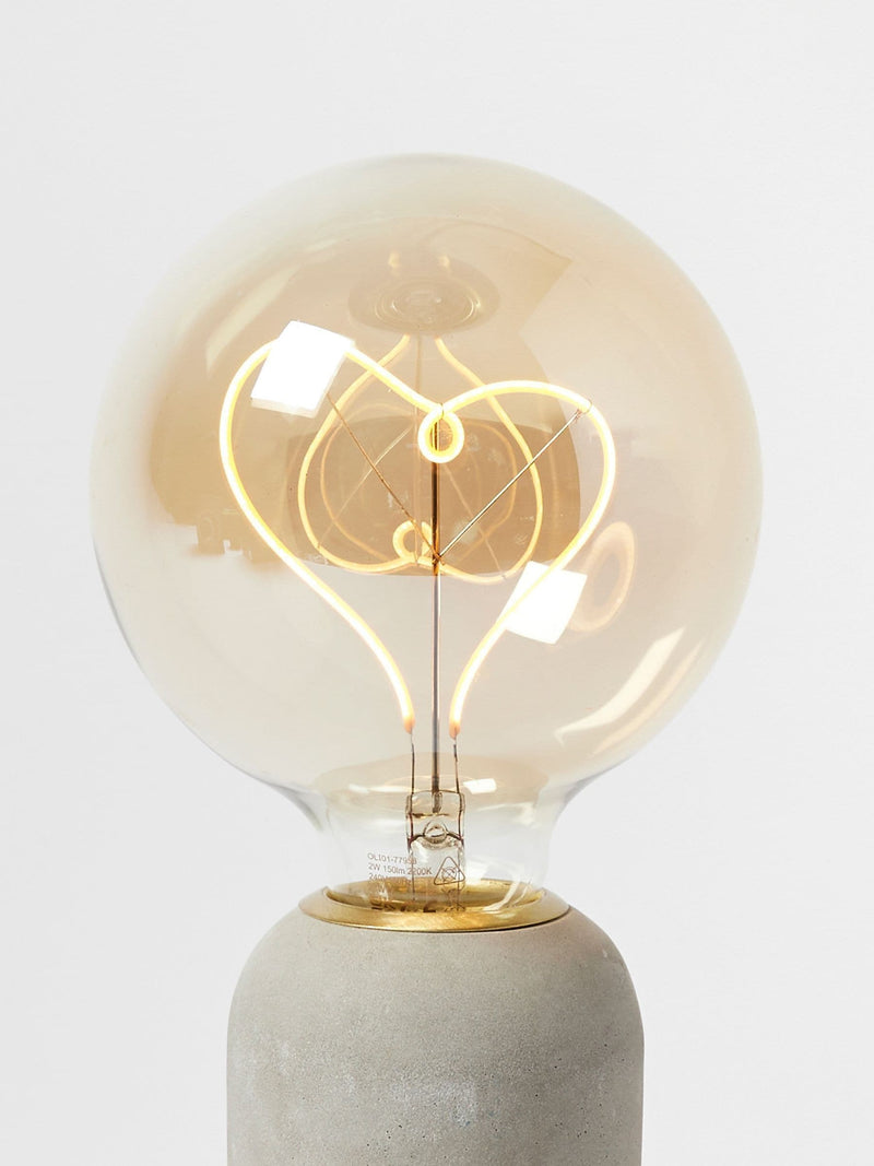 Oliver Bonas heart LED light bulb E27 (British brand)