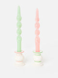 Oliver Bonas cream fiore ceramic candle holders set of two (British brand)